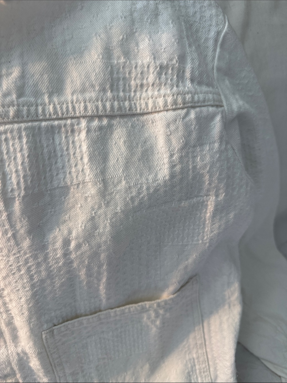 Divided White Textured Button-Front Jacket - Picture 3 of 6